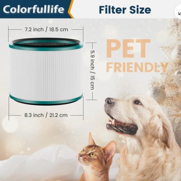 2 Pack Replacement Filter for Dyson CL HP01 Desk Air Purifiers Filters - Picture 2 of 10